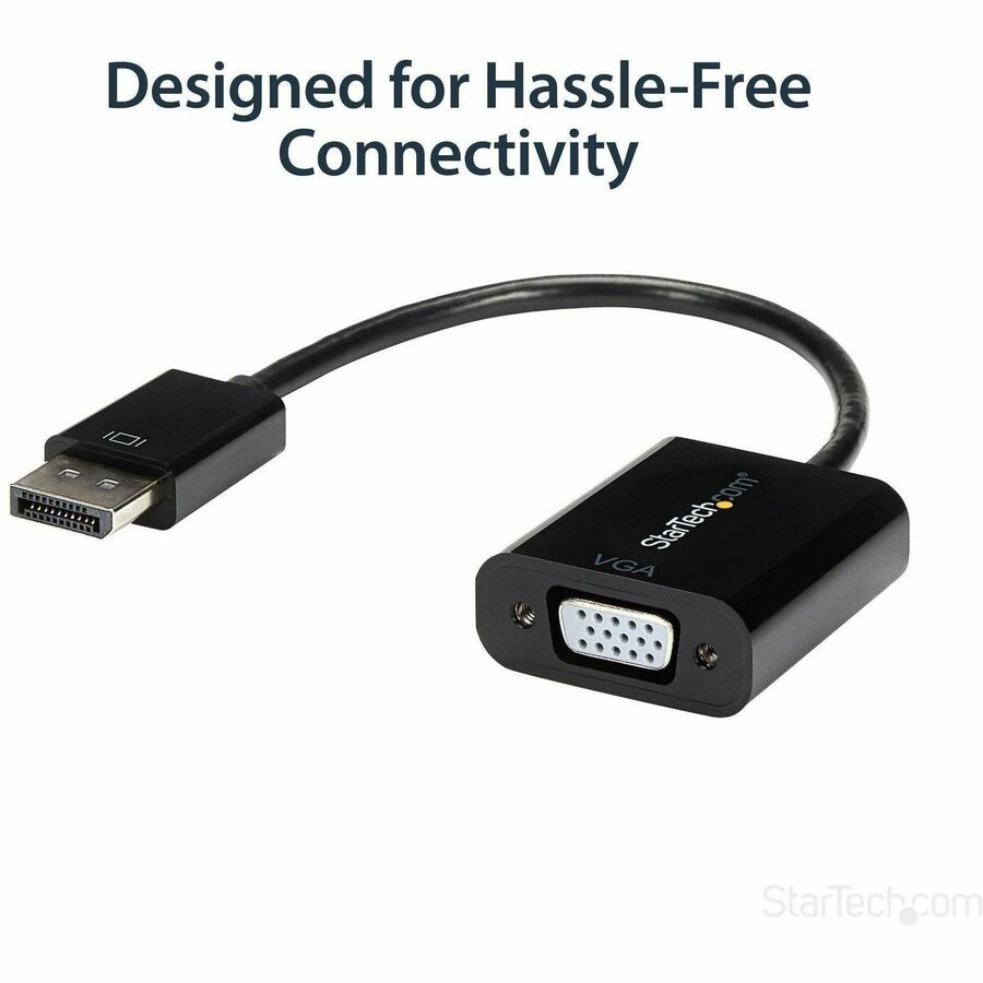 StarTech DP2VGA3 DisplayPort to VGA Adapter, Active DP to VGA Converter