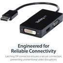 StarTech DP2VGDVHD Travel A/V adapter: 3-in-1 DisplayPort to VGA DVI