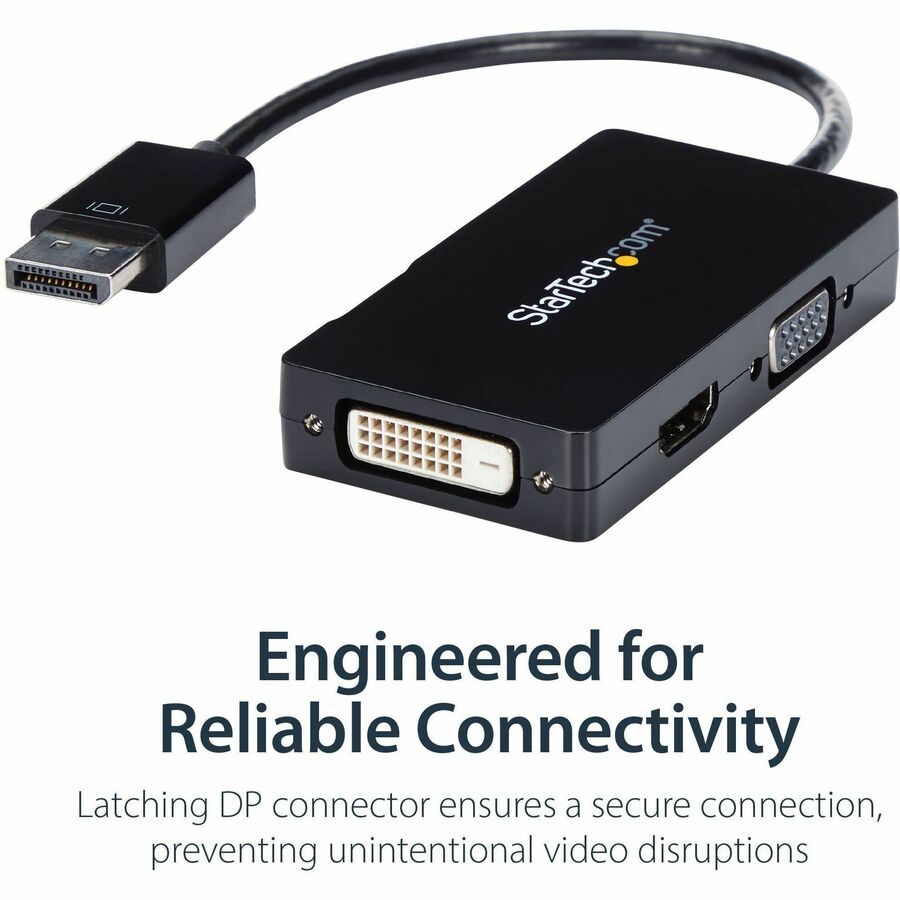 StarTech DP2VGDVHD Travel A/V adapter: 3-in-1 DisplayPort to VGA DVI