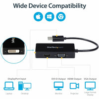 StarTech DP2VGDVHD Travel A/V adapter: 3-in-1 DisplayPort to VGA DVI