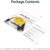 StarTech DP2VGDVHD Travel A/V adapter: 3-in-1 DisplayPort to VGA DVI