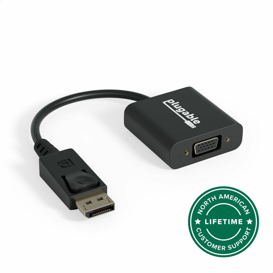 Plugable DPM-VGAF DisplayPort to VGA Adapter - Active DP/DP to VGA Converter