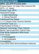 Cisco DS-SFP-FC32G-SW= 32 Gbps Fibre Channel SW SFP+, LC, Spare