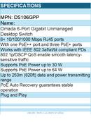 TP-Link DS106GPP Omada 6PT Gigabit Desktop Switch w 3PT PoE+ & 1PT PoE++