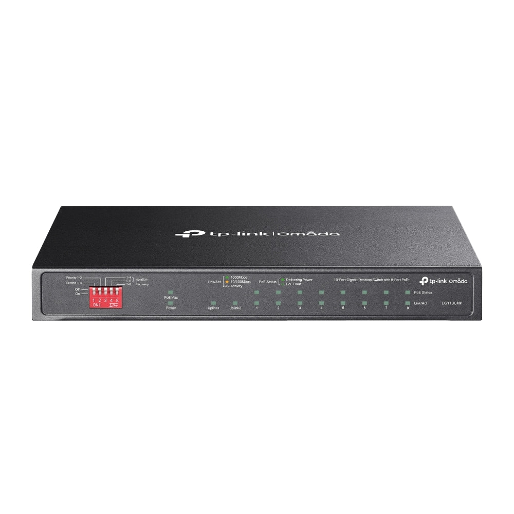 TP-Link DS110GMP Omada 10-Port Gigabit Desktop Switch with 8-Port PoE+