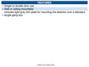 Radionix DS150ITP160 Request-to-Exit Motion Sensor with TP160 Plate, Light Gray