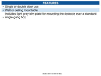 Radionix DS150ITP160 Request-to-Exit Motion Sensor with TP160 Plate, Light Gray