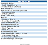 Zebra DS3608-ER20003VZWW DS3608-ER Handheld Barcode Scanner Cable Connectivity