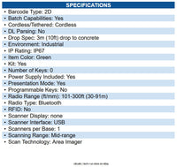 Zebra DS3608-XR60003VZWW DS3600 DS3608-XR Barcode Scanner Cable Connectivity