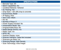 Zebra DS4608-HL00007ZZWW DS4600 Series for Retail - Cable Connectivity - 1D, 2D