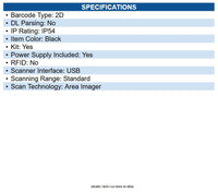 Zebra DS5502-SR4US70MMZW DS5502-SR Barcode Scanner Kit Cable Connectivity - USB