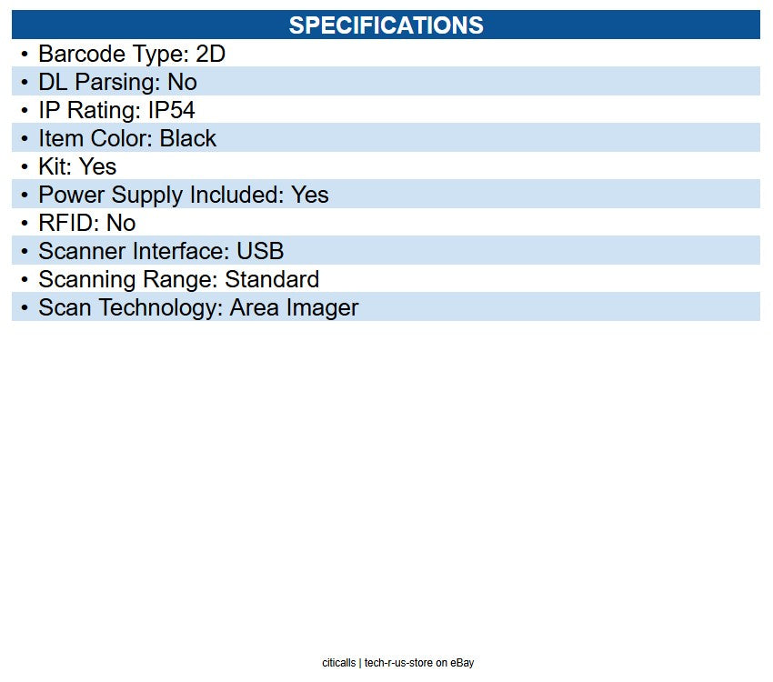 Zebra DS5502-SR4US70MMZW DS5502-SR Barcode Scanner Kit Cable Connectivity - USB