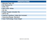 Zebra DS9308-SR0000WZZWW DS9308 Hands-Free Scanner Cable Connectivity - 1D, 2D