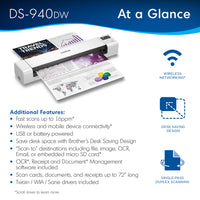 Brother DS940DW DSMobile DS-940DW Sheetfed Scanner - 1200 dpi Optical