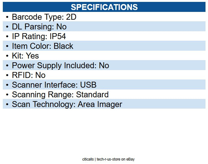 Datalogic DSM0422-WA DSM0400, 2D, MP-WA, USB, 50cm Cable Fixed Barcode Scanner