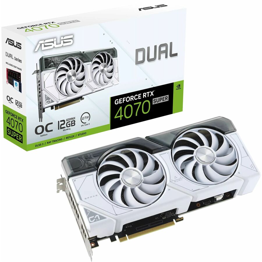 ASUS DUAL-RTX4070S-O12G-WHITE Video card RTX 4070 Super White OC 12GB GDDR6X