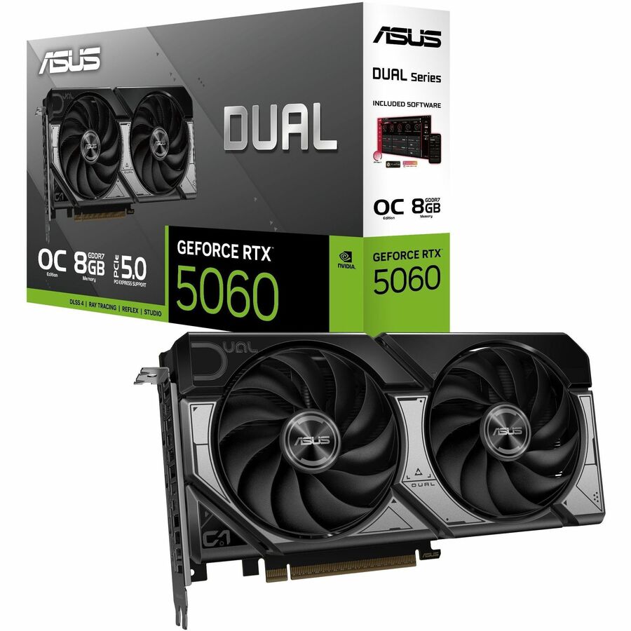 ASUS DUAL-RTX5060-O8G Graphic Card -GeForce RTX 5060 8GB GDDR7 OC Edition 128Bit