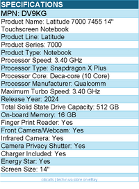 Dell DV9KG Latitude 7000 7455 14" Touchscreen Notebook - QHD+ - Gray