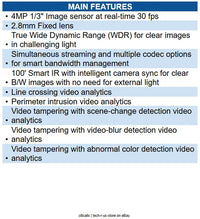 Digital Watchdog DWC-VSDG04BI MEGApix 4MP WDR Vandal Dome IP Camera w/ Smart IR