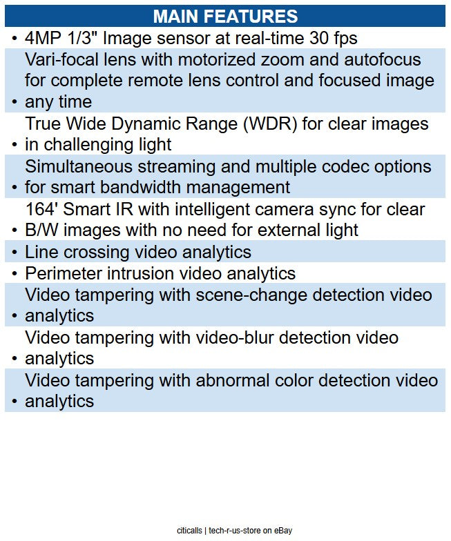 Digital Watchdog DWC-VSDG04MI MEGApix 4MP WDR Vandal Dome IP Camera w/ Smart IR