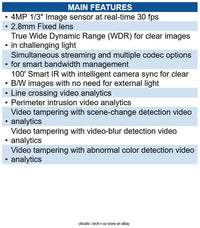 Digital Watchdog DWC-VSTB04BI MEGApix 4MP WDR Turret IP Camera with Smart IR