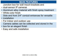 Digital Watchdog DWC-WMJUNCW Junction Box for Wall Mount Brackets