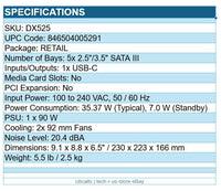 Synology DX525 5 Bay Expansion Unit Enclosure for 3.5" 2.5" SSD/HDD for DS925+
