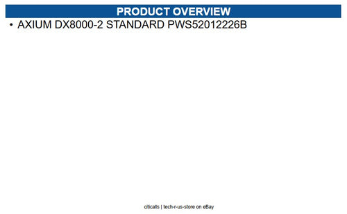 Ingenico DX8002-USSCN02A AXIUM DX8000-2 STANDARD PWS52012226B