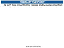Elo E047663 12 inch pole mount kit for I-series and M-seires monitors