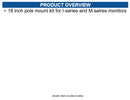 Elo E047864 18 inch pole mount kit for I-series and M-seires monitors