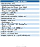 Elo E131375 1594L 16" Class Open-frame LED Touchscreen Monitor 16:9 - 25 ms