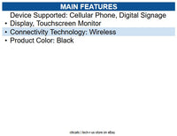 Elo E201088 EMV Cradle Wireless Cellular Phone, Digital Signage Display - Black