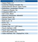 Elo E331595 1291L Open-frame LCD Touchscreen Monitor 4:3 - 25 ms 12.1" Viewable