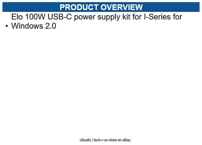 Elo E369922 100W USB-C Power Supply for Tablet PC
