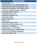 Elo E402963 17-inch (5:4) EloPOS System Core i5 2.10 GHz 8 GB DDR4 SDRAM - 128GB