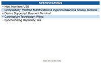 Elo E458992 Cradle Wired - Payment Terminal - Synchronizing Capability - USB