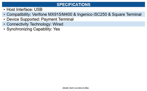 Elo E458992 Cradle Wired - Payment Terminal - Synchronizing Capability - USB