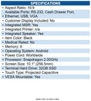 Elo E461790 10-inch I-Series for Android with Google Play Services (3.0) 10.10"