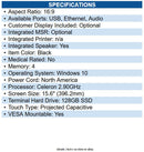 Elo E551270 I-Series 2 POS Terminal Celeron G4900T 4 GB DDR4 SDRAM - 128 GB SSD