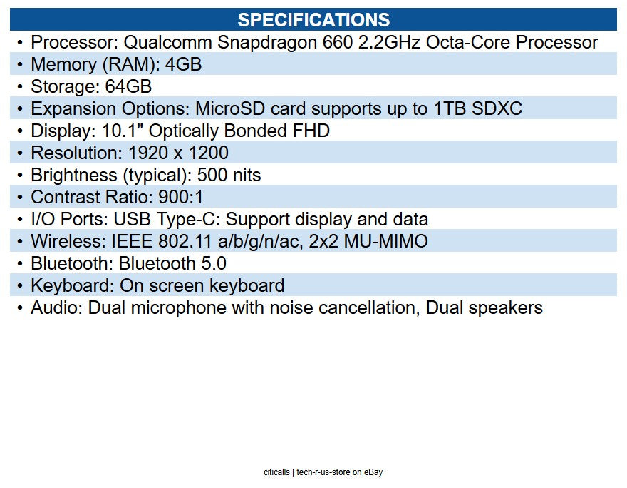 Elo E593768 Pay POS Terminal (Qualcomm Snapdragon SD660 2.20 GHz - 4 GB - 64 GB