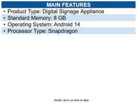 Elo E620713 Backpack 5 Digital Signage Appliance Qualcomm Snapdragon QCS6490