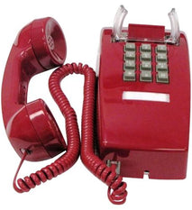 Cortelco 2554-MD-RD 255447-VBA-20MD Red Value Line Traditional Wall Phone