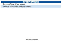 Elo E989893 Pole Mount for Display Stand