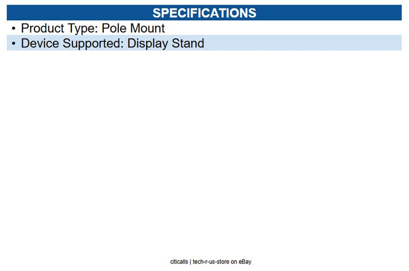 Elo E989893 Pole Mount for Display Stand