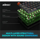 Adesso EasyTouch 1300 Keyboard - Wired/Wireless Connectivity - Bluetooth/RF