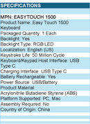 Adesso EasyTouch 1500 Ergonomic Mechanical Keyboard with Cherry MX Red Switch