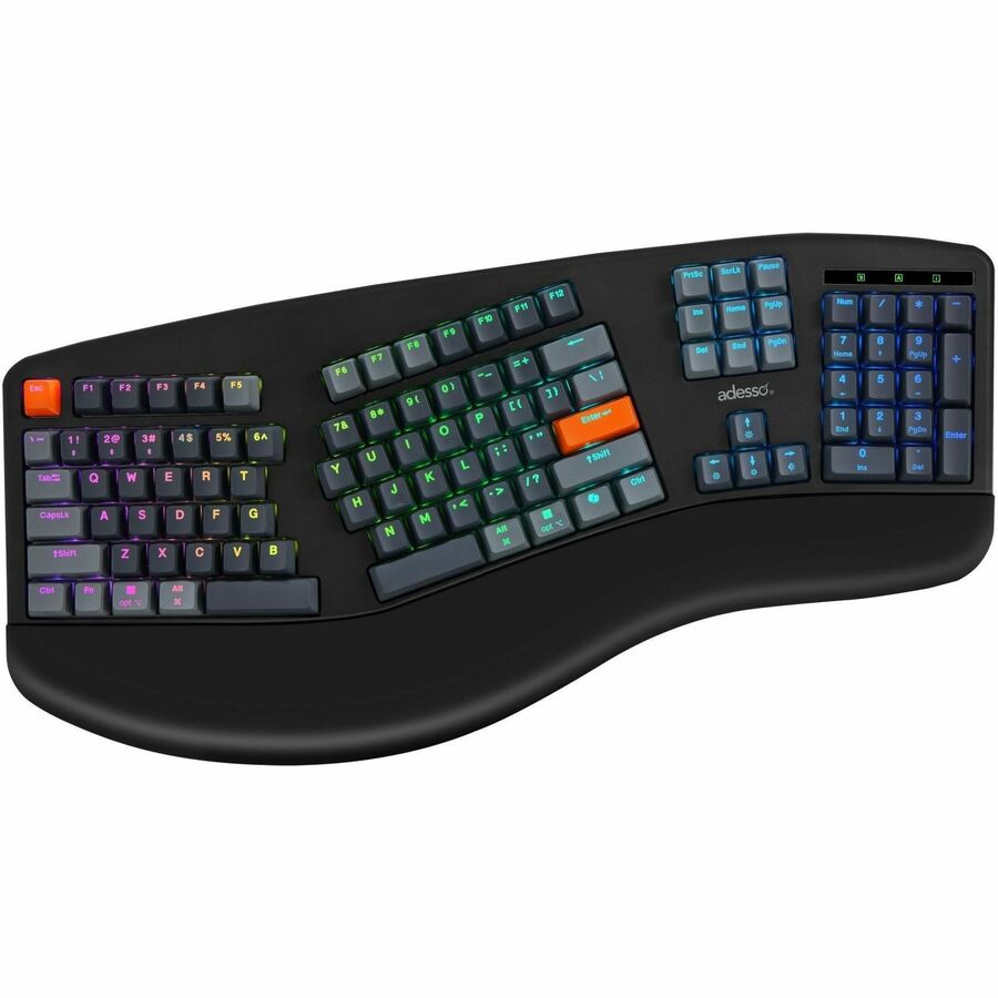 Adesso EasyTouch 1500 Ergonomic Mechanical Keyboard with Cherry MX Red Switch