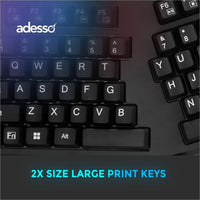 Adesso EasyTouch 150 Keyboard - 104 Key(s) - CoPilot Hot Key(s)