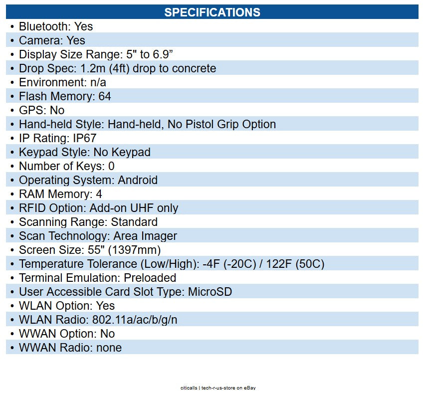 Honeywell EDA52-00AE61N21UK ScanPal EDA52 Handheld Computer - 1D, 2D - S0703Scan
