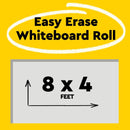 3M Post-it EE8x4 Easy Erase Whiteboard Roll, 8'x4' - Smooth Surface